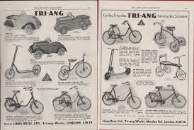Tri Ang Pedal Cars Bicycles Trikes Scooters 1930s Advertisements X 2 Tretauto Kinderfahrzeuge Fahrzeuge