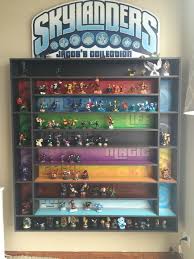 Awesome Skylander Shelf My Husband Made For Our Sone So Much Easier To Organize The Guys Skylanders Bedroom Skylanders Room Skylanders Birthday Party