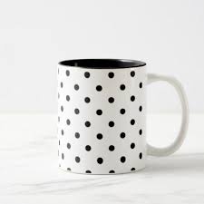 Black And White Coffee Mugs Black Polka Dots On White Background Two Tone Coffee Mug Zazzle Com In 2020 Black And White Coffee White Coffee Mugs Mugs
