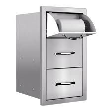 vertical 2 drawer & paper towel holder