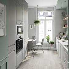 Shaker kitchen with black granite worktops. Goodhome Garcinia Matt Stone Integrated Handle Shaker Highline Cabinet Door W 500mm T 20mm Diy At B Q