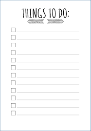 Check out or free printable templates! Free Printable Things To Do List Template Templateral