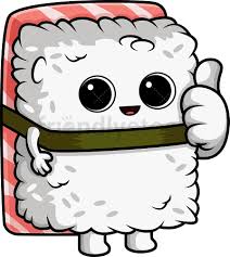 Sushi Character Thumbs Up Cartoon Clipart Vector Friendlystock Cartoon Clip Art Sushi Cartoon Sushi Drawing