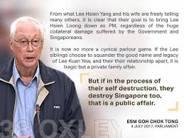 Goh chok tong, singapore politician. Excerpt From Esm Goh Chok Tong S Singapore Matters Facebook