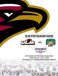 2012 Ulm Football Advocare V100 Independence Bowl Guide By