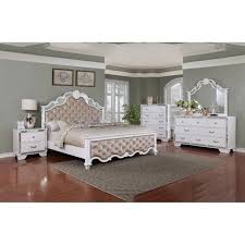 Best Quality Furniture Glam White 4 Piece Bedroom Set Piece Bedroom White Glam Quality Furniture Best Bedroom Set Bedroom Sets Quality Furniture