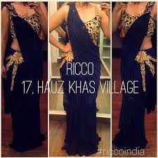 Draped Saree Gown With Heavy Dabka Work Blouse Cocktail Saree Gown Saree Dress Blouse Design Models Saree Blouse Designs