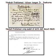 Naskah proklamasi diketik oleh sayuti melik. Perbedaan Naskah Proklamasi Tulisan Tangan Soekarno Dengan Hasil Ketikan Sayuti Melik Kompasiana Com
