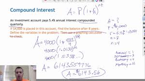 37 Compound Interest And Solving Log Equations Youtube