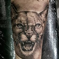 Puma Tatuagem Realista Por Ricardo Ciechorski Mountain Tattoo Animal Tattoo Lion Art