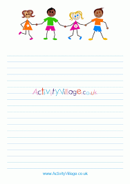 There are 5 pdf templates to choose from. Colourful Kids Writing Paper