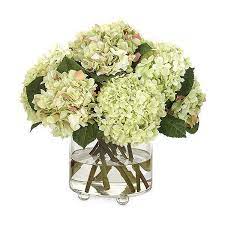 Use these silk hydrangea spray flowers to create your own flower arrangements, wedding bouquets, bridal flowers or drop them in a vase to create a beautiful wedding flower centerpiece. Diane James Green Hydrangea Bouquet Green Hydrangea Glass Vase Decor Green Hydrangea Bouquet