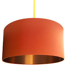 Burnt Orange Silk Lampshades With Copper Or Gold Lining Orange Lampshade Orange Lamps Copper Lampshade