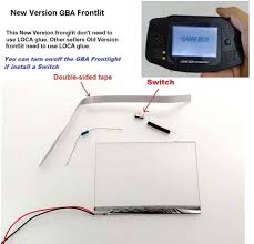 New Version Frontlit Frontlight Front Light Kit For Gameboy Advance For Gba Replacement Parts Accessories Aliexpress