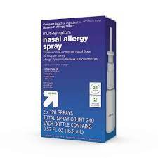 Triamcinolone Acetonide Multi Symptom Nasal Allergy Relief Spray 0 57 Fl Oz 2ct Up Up Nasal Allergies Allergy Relief Allergy Spray