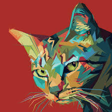 Cat Pop Art Portrait Pop Art Pet Portraits Pop Art Cat Cat Art Print