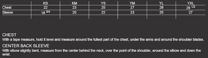 47 Symbolic Fox Body Armour Size Chart