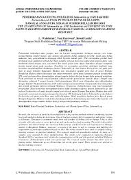 Maybe you would like to learn more about one of these? The Examinaton Of Salmonella Sp And Escherichia Coli Content On Fish Paste In Klampis Market Of Bangkalan Madura As Biology Learning Resource