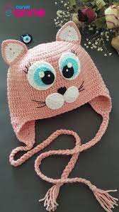 kedi bere yapimi krose sapka orgu baby knitting patterns