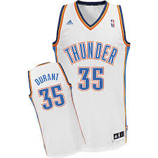 Camiseta Kevin Durant. Oklahoma City Thunder. Blanca