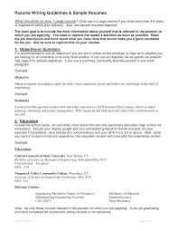 resume writing guidelines & sample resumes