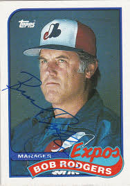 bob buck rodgers montreal expos signed card milwaukee brewers los angeles  angels