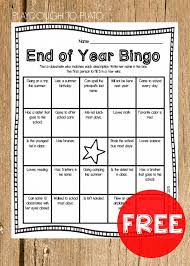 End Of The Year Bingo Playdough To Plato End Of School Year School Coloring Pages School Activities