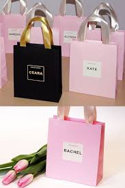 Bridesmaid S Gift Bag With Custom Names Personalized Etsy Bridal Shower Gift Bags Bridesmaid Gift Bags Bridal Shower Gifts For Bride