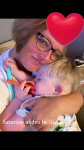 Grandma has the magic touch. She is the baby whisperer. It took her less  than ten minutes to get this sweet boy to go to sleep.