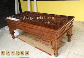 Satu set meja dan kursi di ruang tamu sangat menentukan apakah ruang tamu tersebut nyaman dan terlihat indah atau tidak. Meja Tamu Ukir Jati Mebel Jepara Desain Interior Cafe Meja Kursi Kayu Cafe