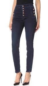 Crafted with the high rise and plethora of buttons you've come to love from the label's signature natasha skinny jeans. J Brand Natasha Sky High High Rise Skinny Jeans In Throne Modesens