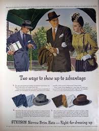 Publicidad Stetson Con Sugerencias Para Vestirlos 1946 Vintage Clothing Men Vintage Ads Hats For Men