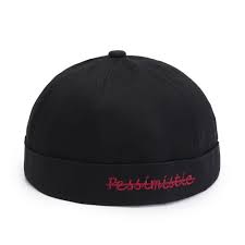 Us 9 75 Men Women Vintage Brimless Cap Adjustable Embroidery Skull Cap Warm Rolled Cap Without Brim Brimless Hat Sailor Cap Skull Cap