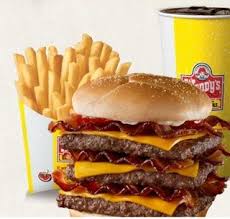 Wendys Dave S Hot N Juicey 3 4 Lb Triple With Bacon With Small Fries And A Small Coke 1540 Calories Food My Favorite Food Man Food
