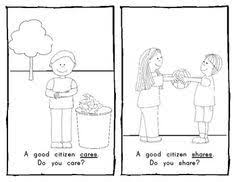 Being A Good Citizen Worksheet Sketch Coloring Page Social Studies Emergent Readers Kindergarten Social Studies