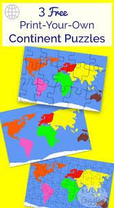 3 Free Puzzles To Make Learning The Continents Fun Geography For Kids Free Puzzles Geography Activities