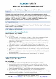 Human Resources Coordinator Resume Samples Qwikresume