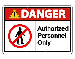 Ideal for security messages, these signs are suitable for high traffic areas. Danger Authorized Personnel Only Symbol Sign On White Background Vector Royalty Free Cliparts Vectors And Stock Illustration Image 123344853