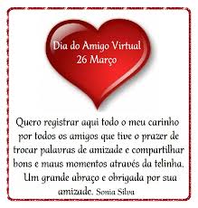 Conhecer primeiro o coração de alguém, depois, só depois querer muito conhecer pessoalmente. A Viagem Ao Seu Interior Feliz Dia Do Amigo Virtual