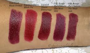 Black And Red Lipstick Lipstick Queen Velvet Rope Lipstick In Black Tie And Entourage Are Simply Luxurious If Makeup Could Orchid Lipstick Tom Ford Black Orchid Lipstick Dark Red