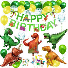 Bluelves Geburtstagsdeko Jungen Dino Geburtstag Deko Dinosaurier Kindergeburtstag Deko Luftballons Grun Fur Dschungel Party Kinder Dinosaurier In 2020