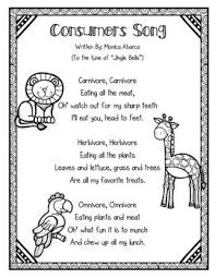 Consumers Song Omnivores Activities Preschool Songs Classroom Songs