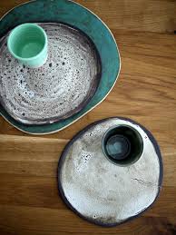 Collection Of Rusty Handmade Ceramic Plates Tableware Dinnerware Irregular Shapes Grey Off White Handmade Ceramics Plates Handmade Ceramics Ceramic Dishes