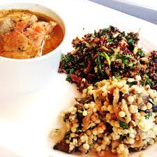 Stir in garbanzo beans, zucchini, and couscous. Moroccan Chicken Soup Red Quinoa With Parsley Pistachios Flickr