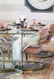 Check Out This Dining Room Make Over Craigslist To The Rescue Jeweledinteriors Milo Glass Dining Room Table Pink Dining Room Table Dining Room Table Decor