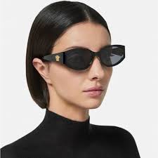 BRAND NEW VERSACE VE2263 143387 Black/Dark Gray Women Sunglasses