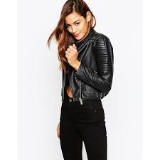 Asos Cropped Biker Jacket With Buckle Detail Cropped Biker Jacket Cropped Black Jacket Jackets