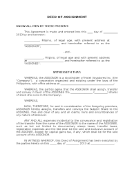 The assignor (which is or person or company who will be transferring the rights they hold to the property) and the assignee (the. Draft Deed Of Assignment