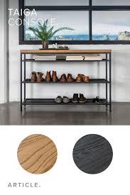 Taiga Oak Console Metal Interior Design Entryway Console Table Traditional Interior Design