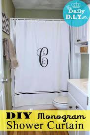 Monogramed Shower Curtain Shower Curtain Monogram Bathroom Shower Curtains Diy Shower Curtain